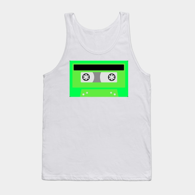 80s Mixtape Green Tank Top by vintage-glow